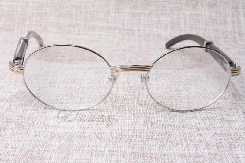 2019 NUEVOS ANTEOJOS REDONDOS RETRO 7550178 ANTEOJOS DE CUERNO MIXTO HOMBRES Y MUJERES MONTURA DE ANTEOJOS TAMAñO: 5522135 MM