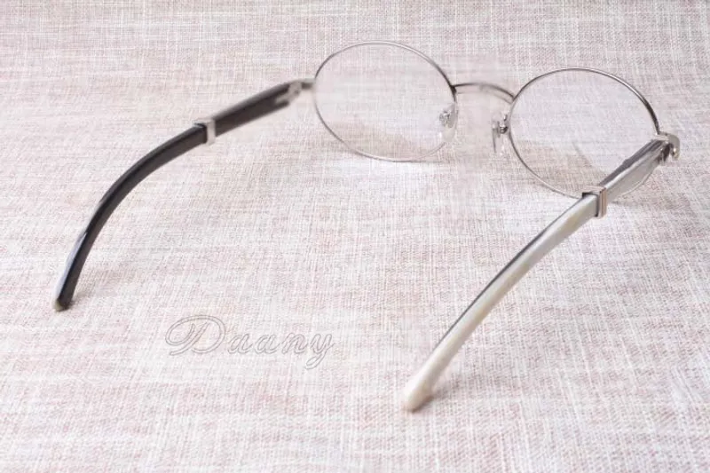 2019 NUEVOS ANTEOJOS REDONDOS RETRO 7550178 ANTEOJOS DE CUERNO MIXTO HOMBRES Y MUJERES MONTURA DE ANTEOJOS TAMAñO: 5522135 MM