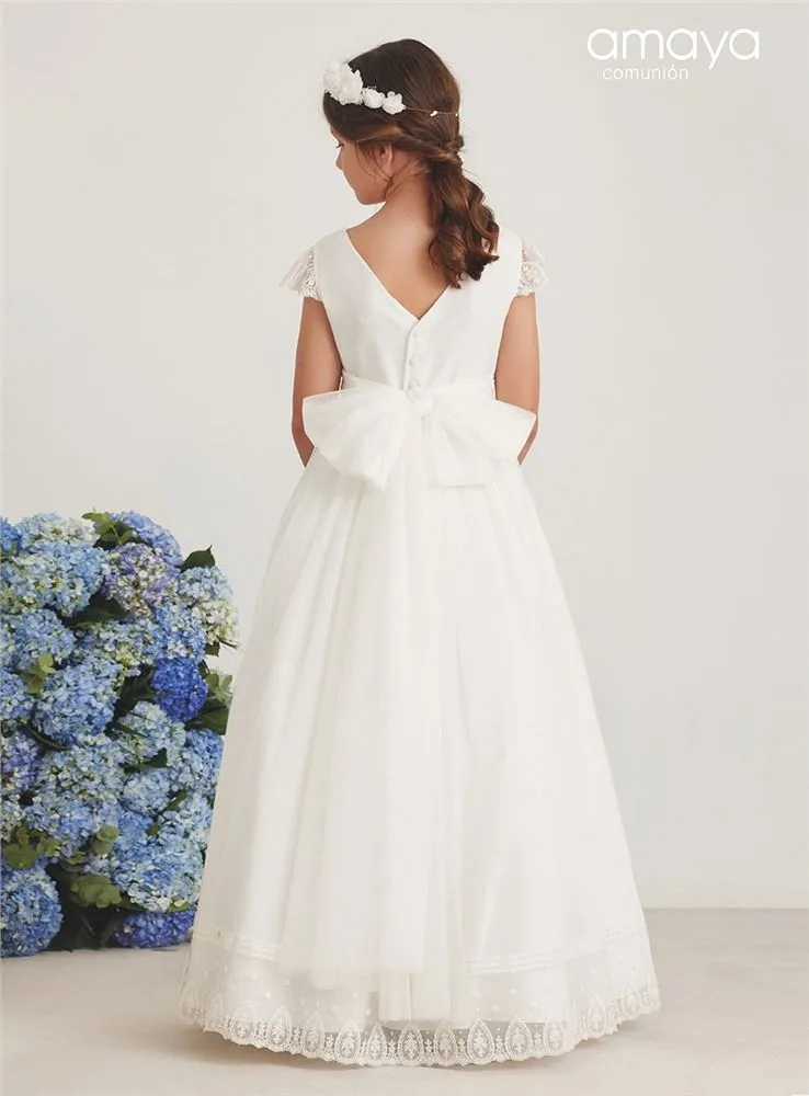 587011MCVESTIDO MC TUL Y PUNTILLA