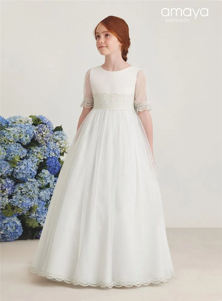 587013MD VESTIDO MC TUL PLUMETTI
