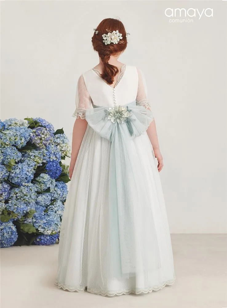 587013MD VESTIDO MC TUL PLUMETTI