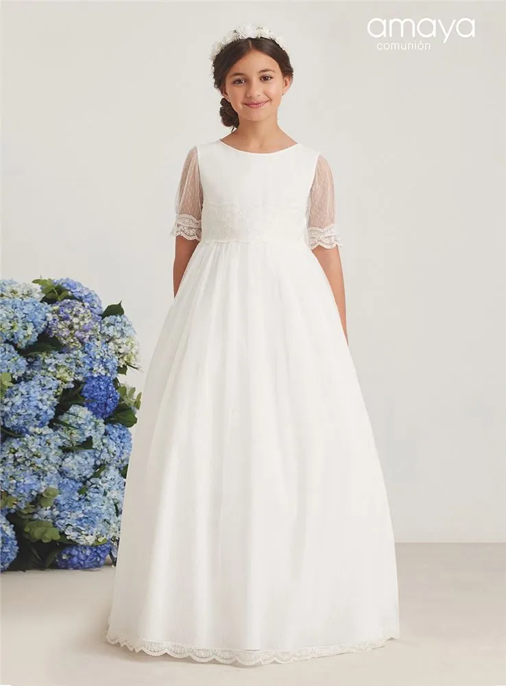 587013MD VESTIDO MC TUL PLUMETTI