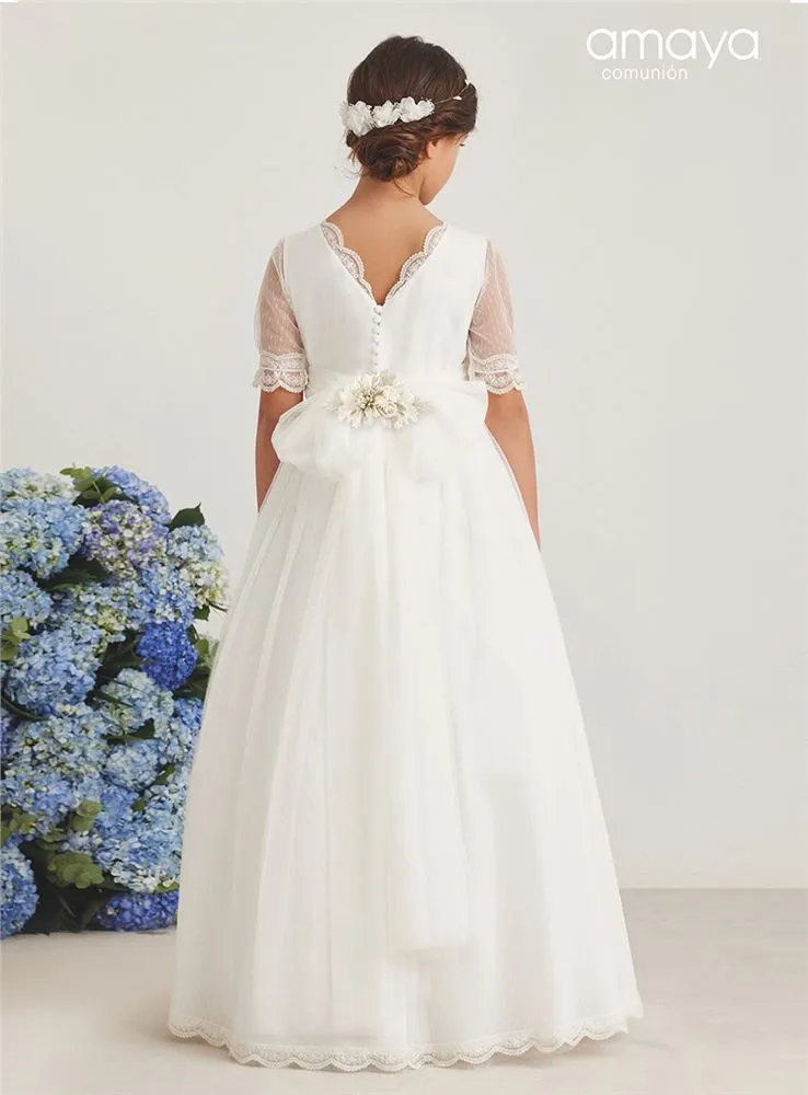 587013MD VESTIDO MC TUL PLUMETTI