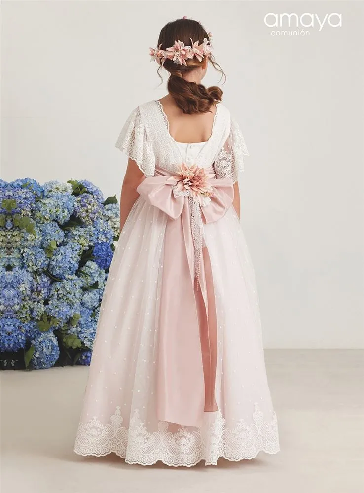 587016MDVESTIDO MC TUL BORDADO