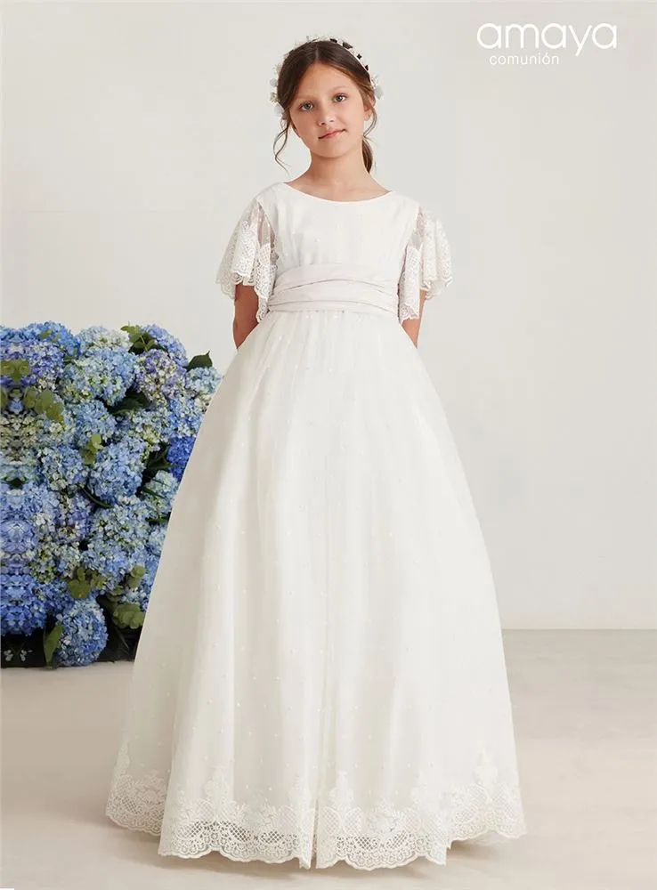 587016MDVESTIDO MC TUL BORDADO
