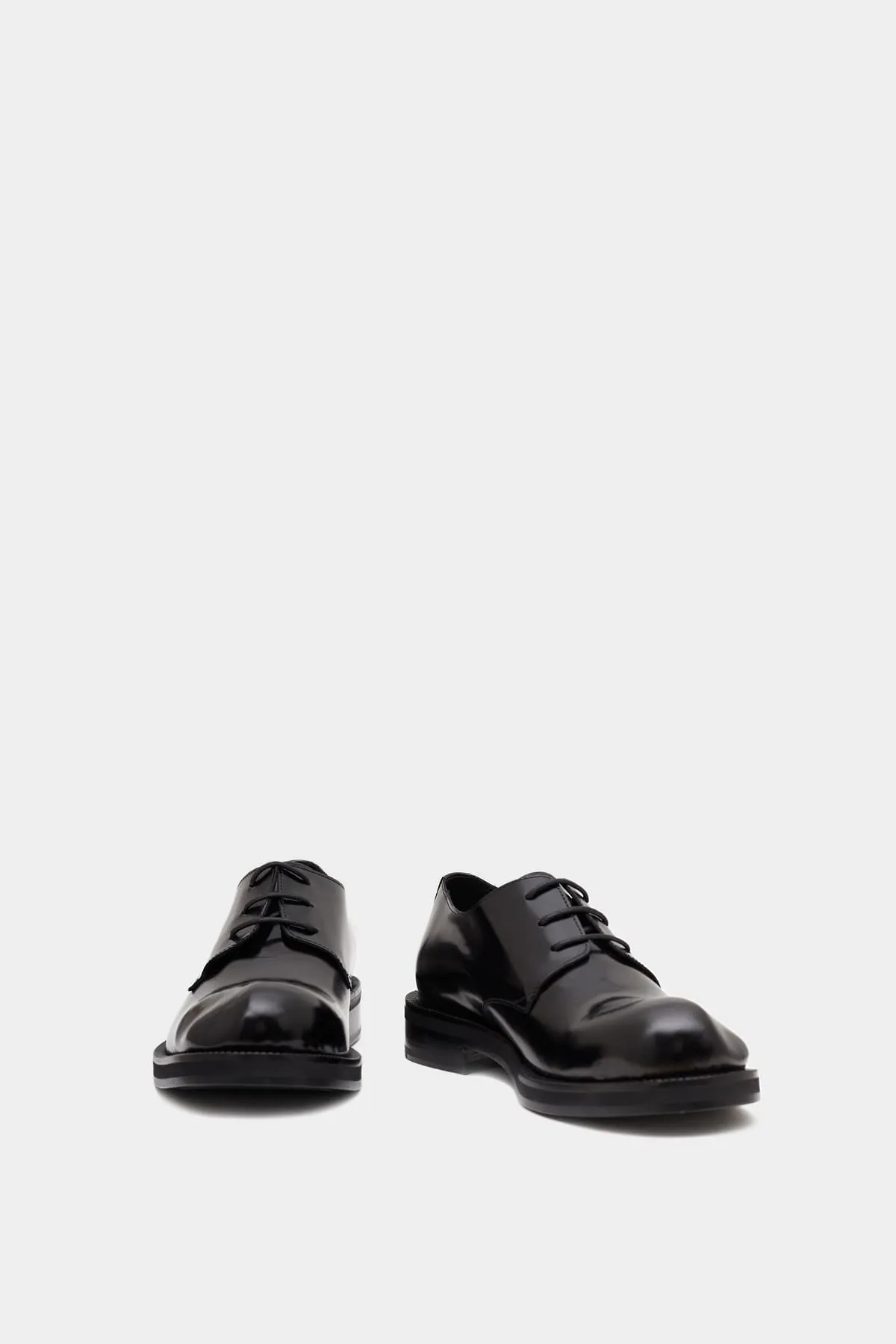 ACNE STUDIOS BLACK LEATHER DERBY SHOES
