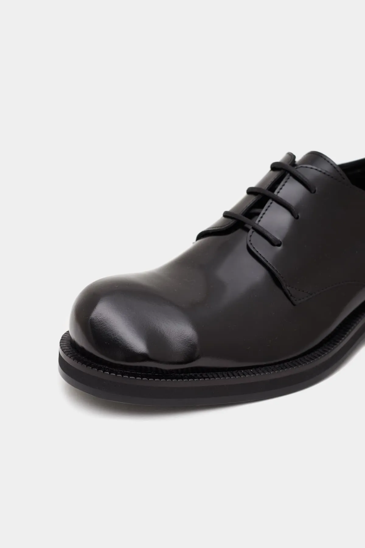 ACNE STUDIOS BLACK LEATHER DERBY SHOES