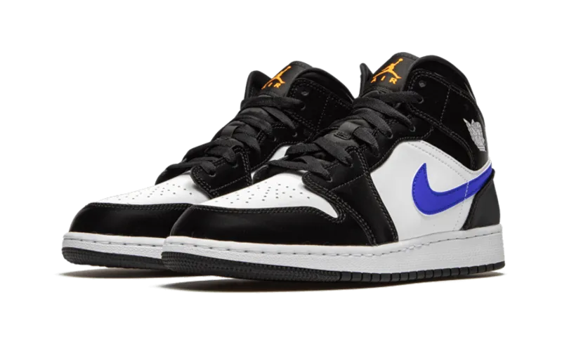 Air Jordan 1 Mid Black Racer Blue White