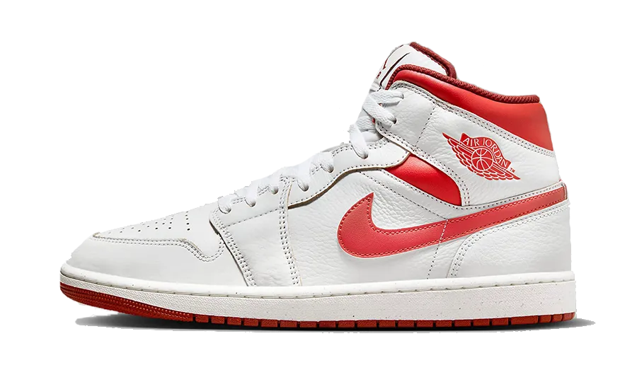 Air Jordan 1 Mid SE White Dune Red