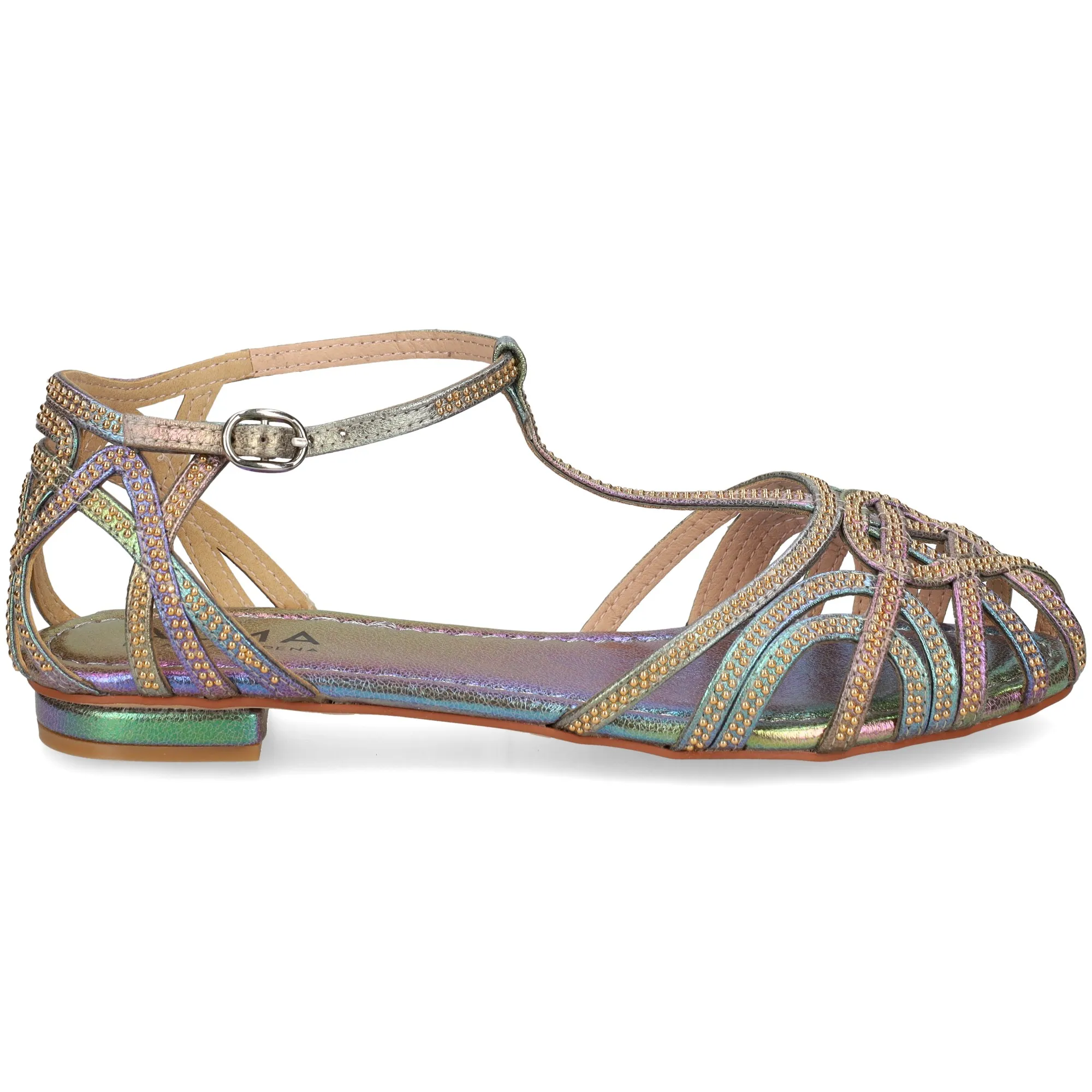 ALMA BLUE Zapatos planos de Mujer VERDE