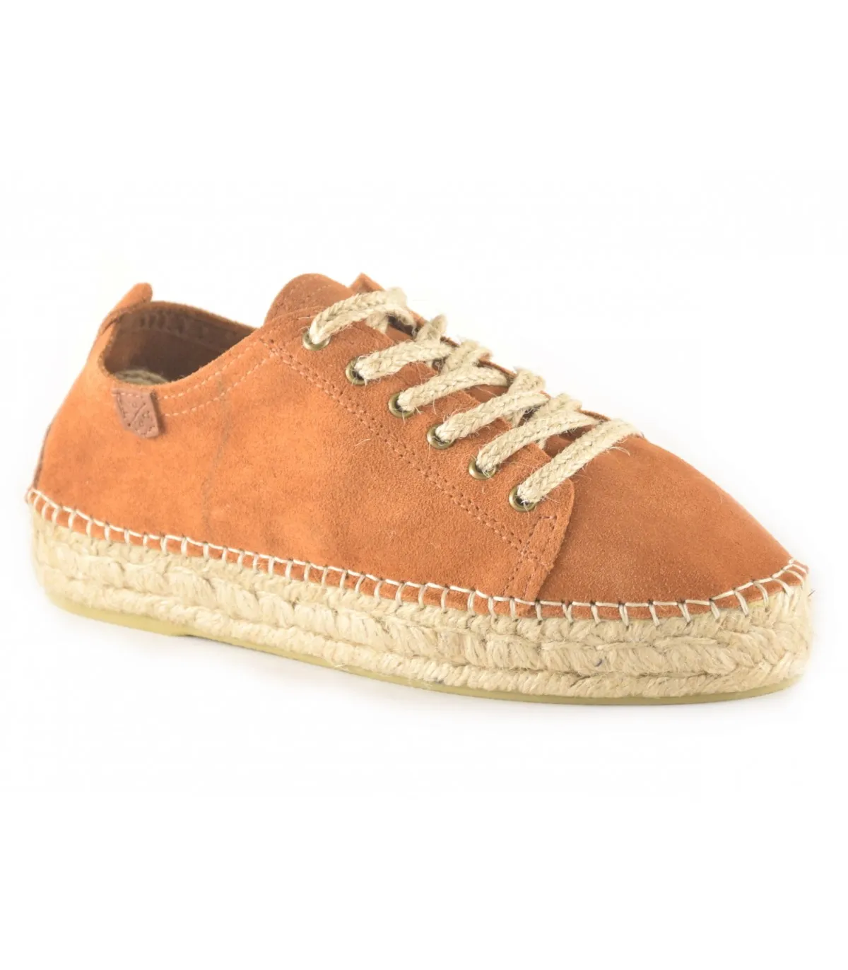 Alpargata de color cuero con cordones