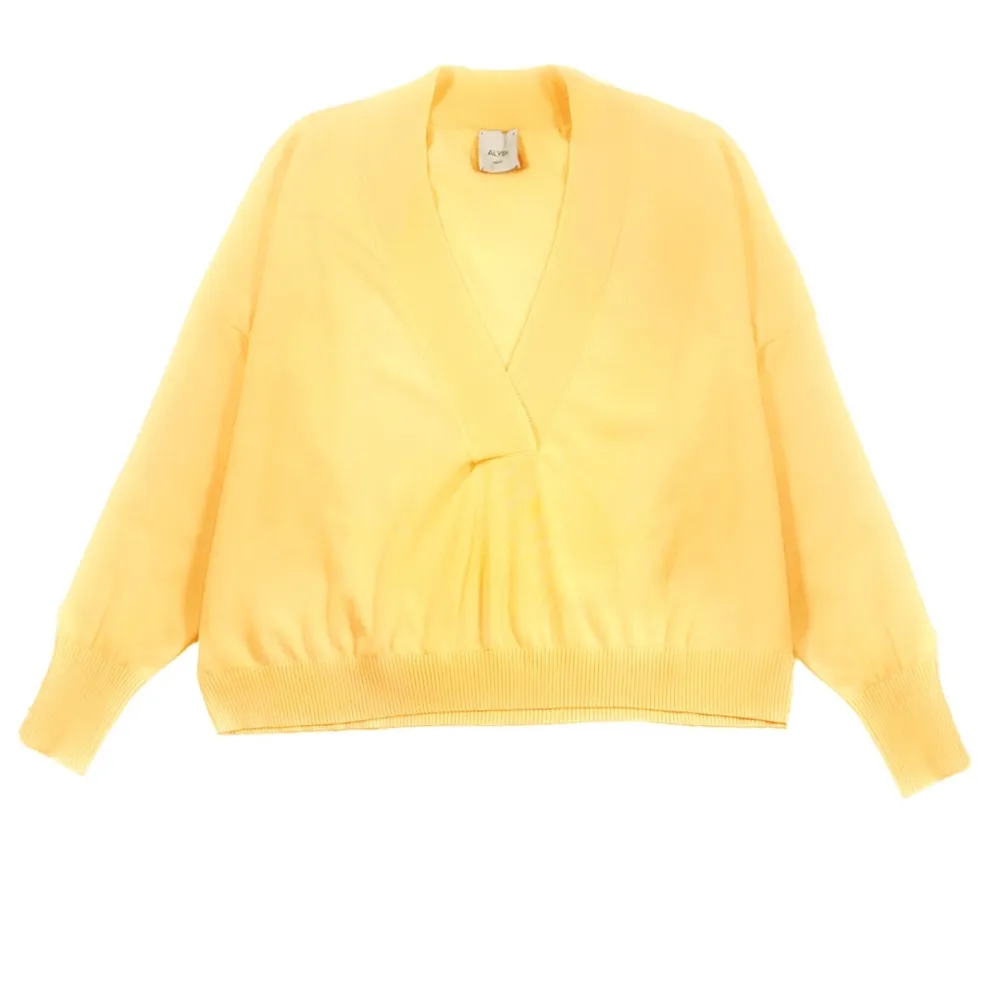 Alysi maglia crepe v cotton donna 202407