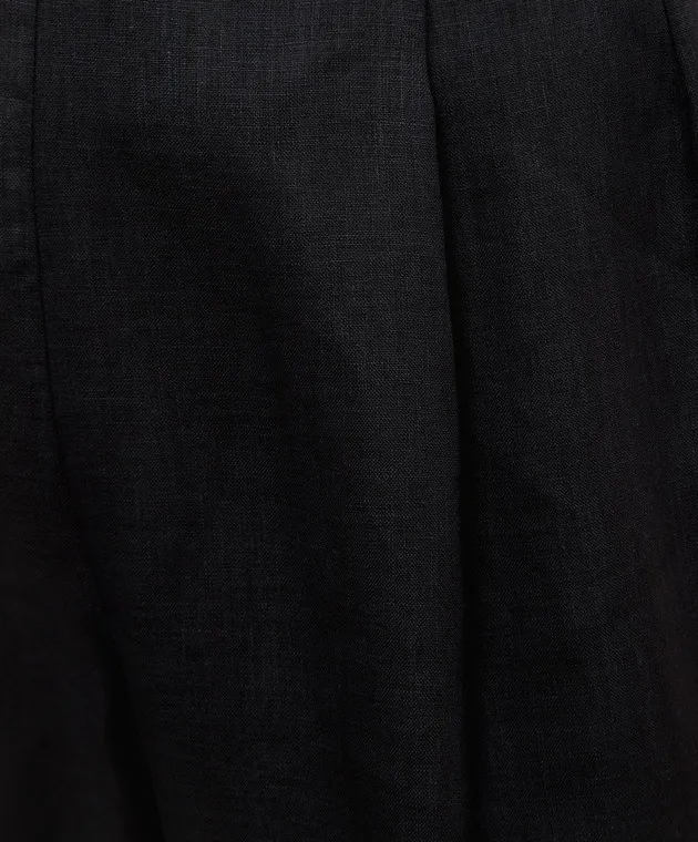 Asceno Andon black linen pants