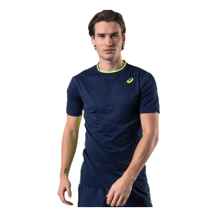 Asics Club SS Tee Blue/Yellow