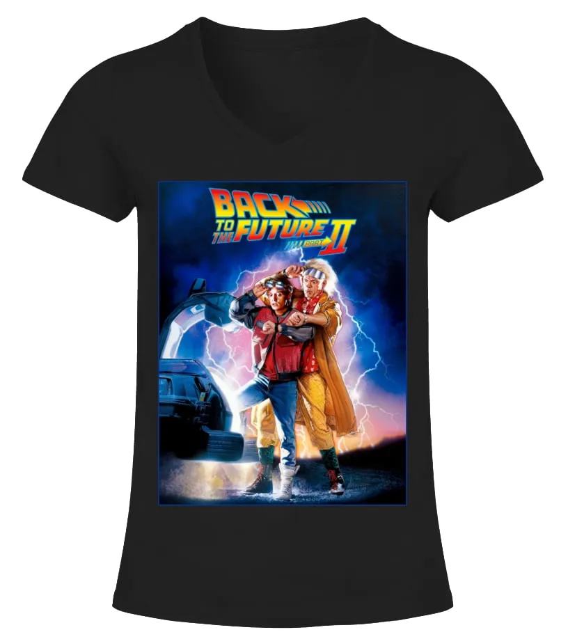 Back to the Future Part II BK 006 Camiseta cuello pico Mujer