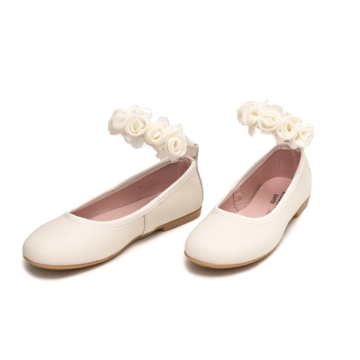Bailarina comunion beige con flores