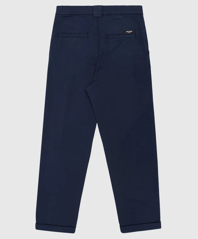 Balmain Children's blue pants with lapels