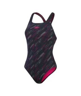 Bañador de natación Hyperboom Allover Medalist Mujer Rosa
