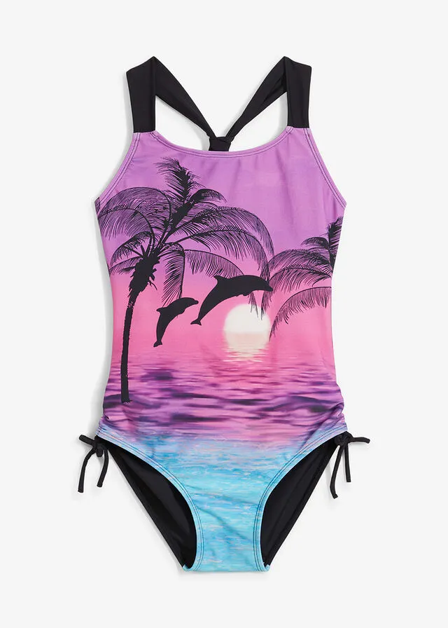 Bañador de niña Multicolor estampado