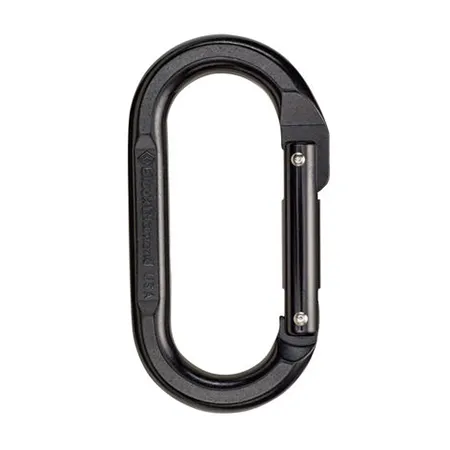 BD Oval Keylock Carabiner Black