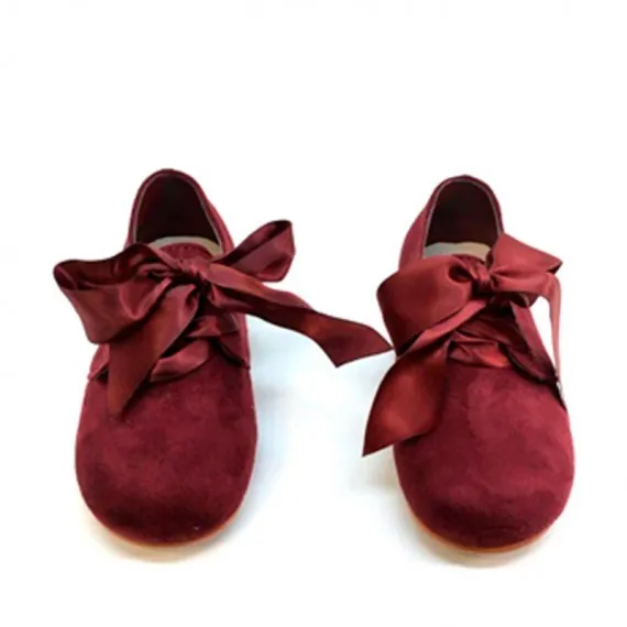 Blucher niña Lazo Burdeos
