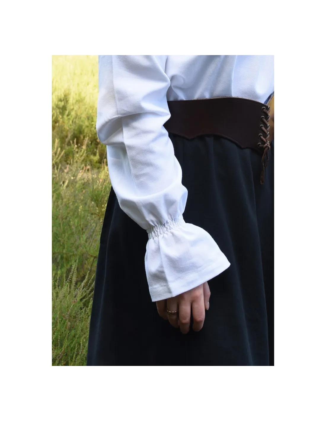 Blusa medieval blanca manga larga, Carmen