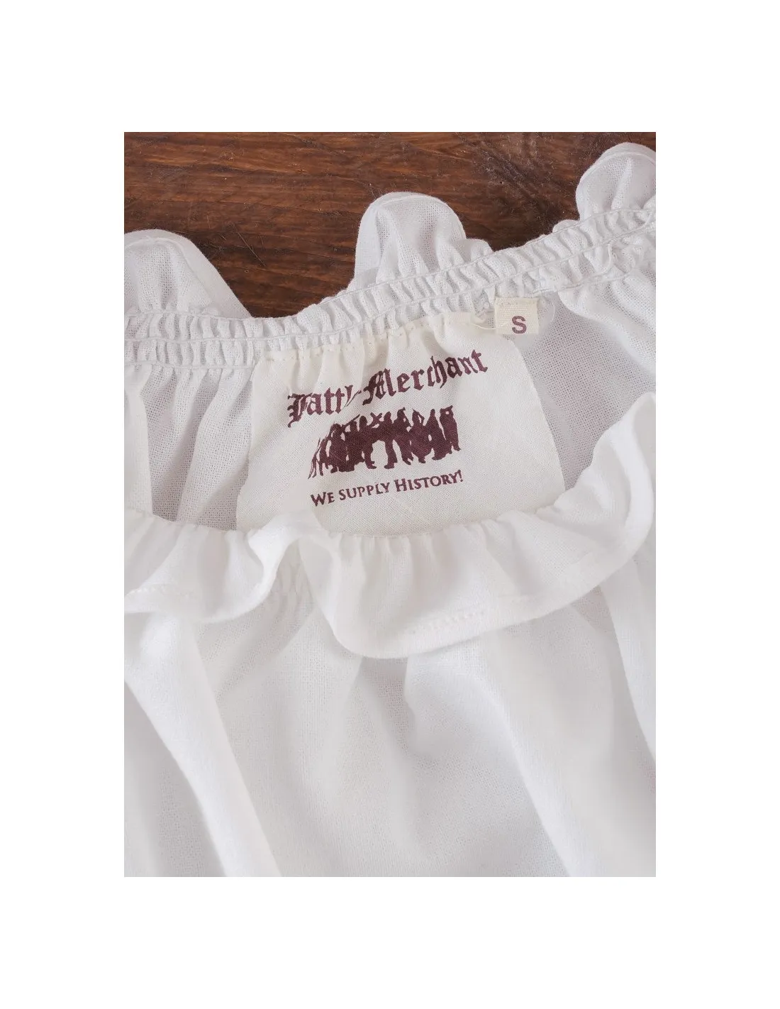Blusa medieval blanca manga larga, Carmen