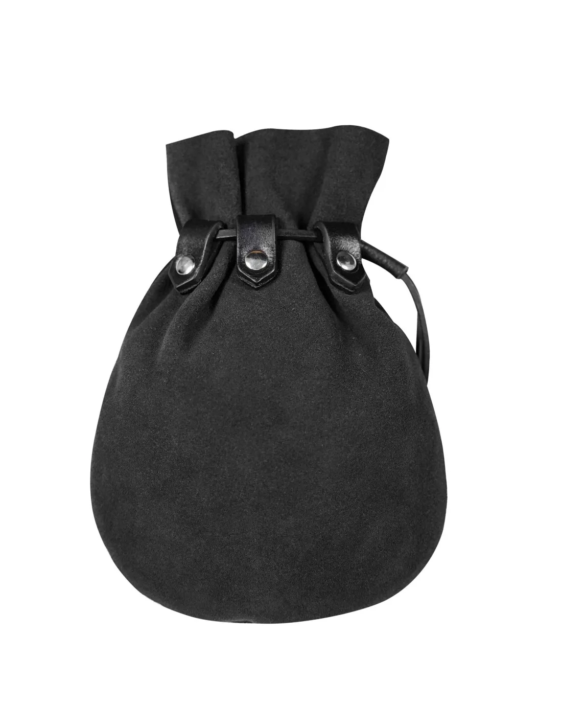 BOLSA MEDIEVAL LIMOSNERA  NEGRA (23,3X18,2 CM.)
