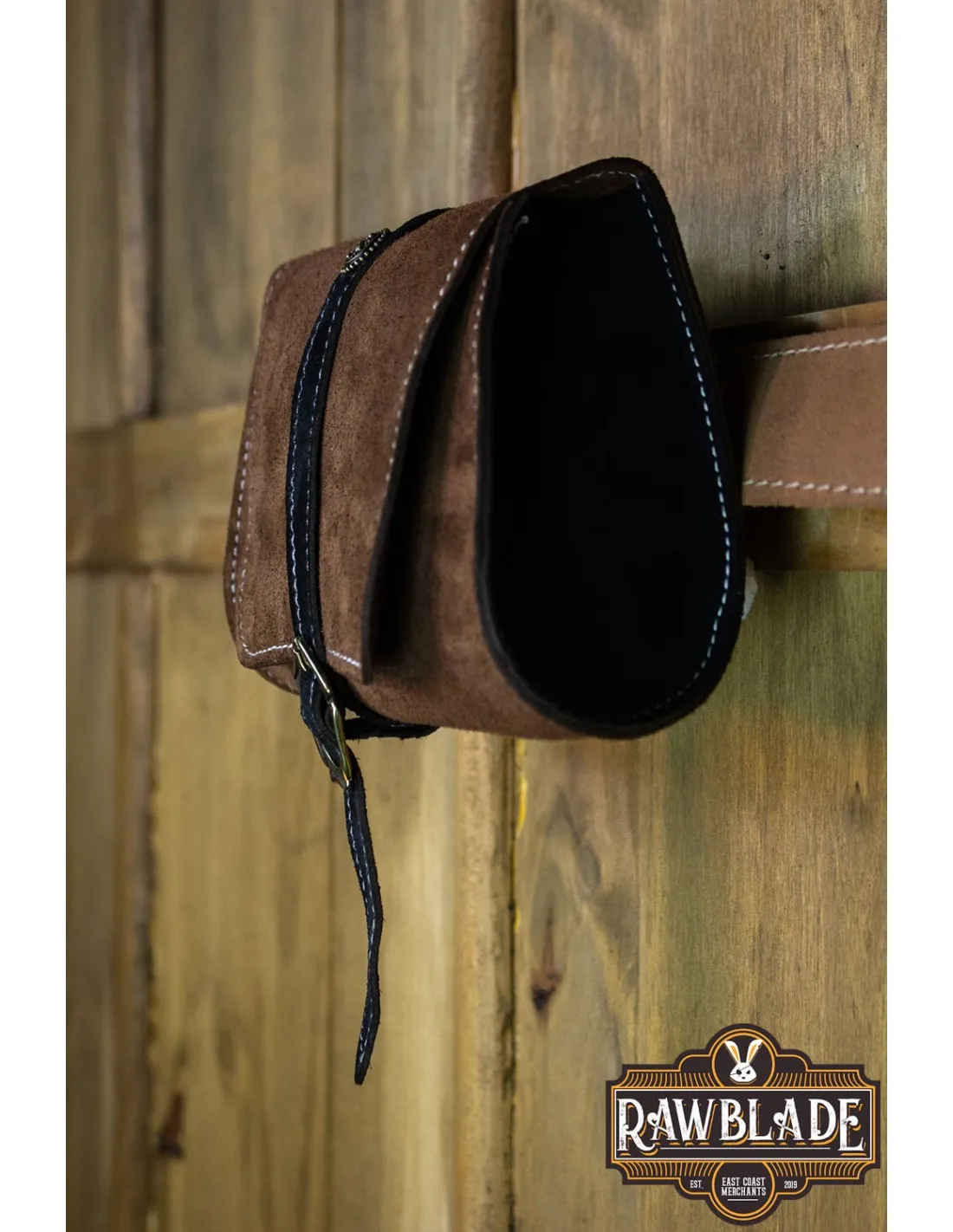 Bolsa medieval Morwen para cinturón, marrón