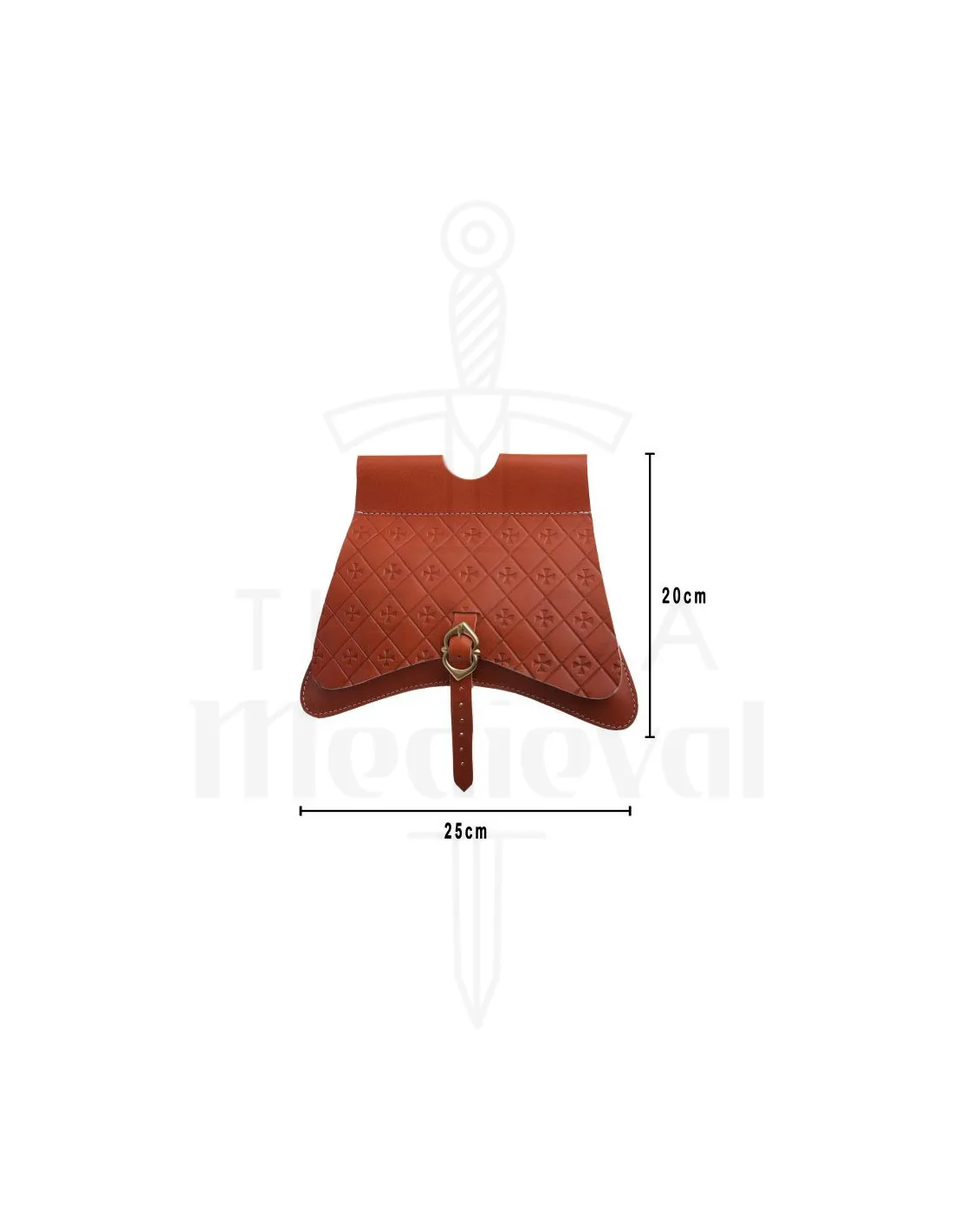 Bolso medieval Cruces de Malta repujadas