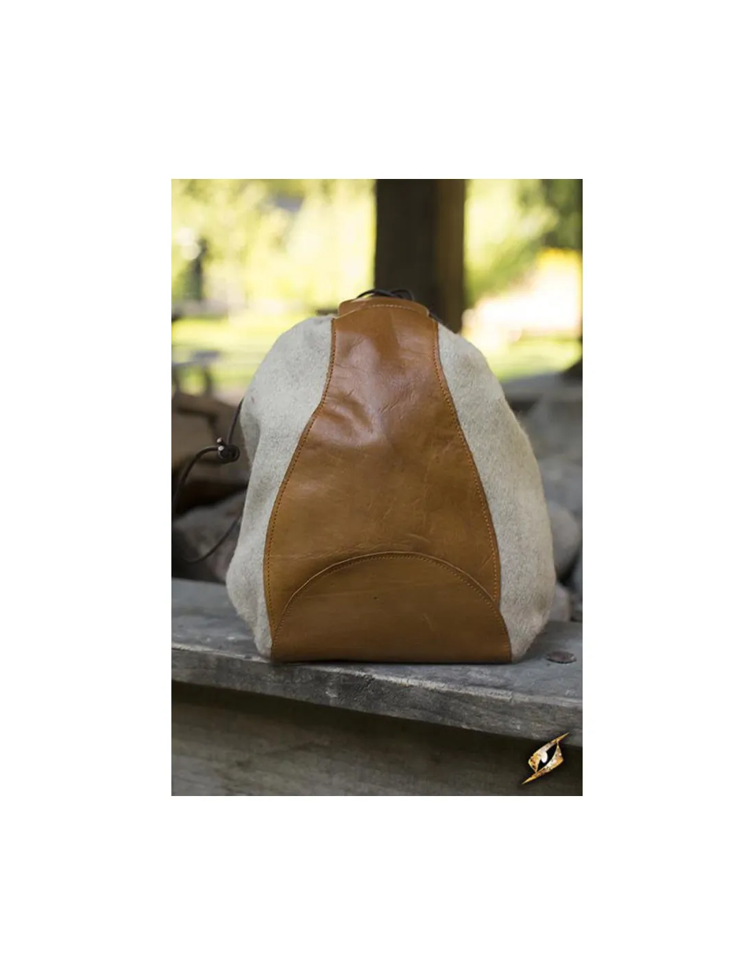 Bolso medieval del comerciante, marrón beige