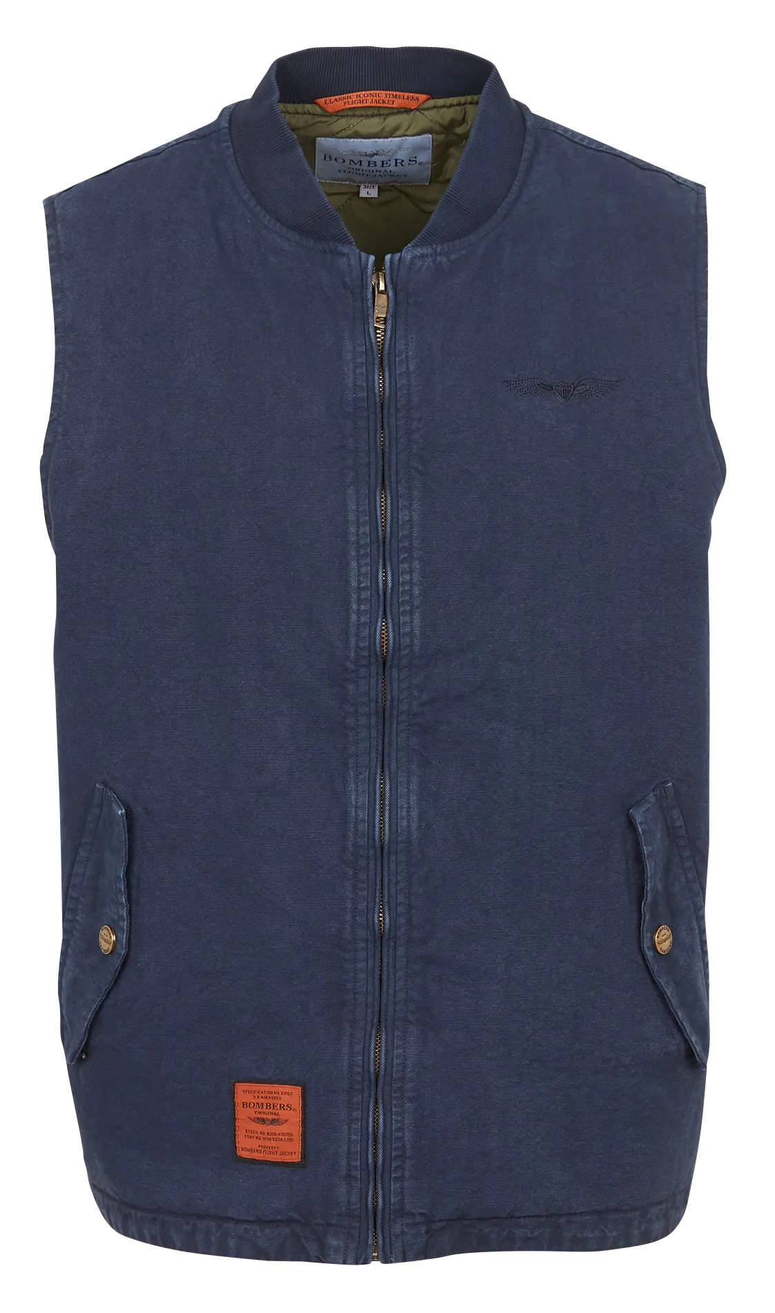 BOMBERS ORIGINAL ROBSON  CHAQUETA DE ALGODóN CON CUELLO REDONDO EN AZUL