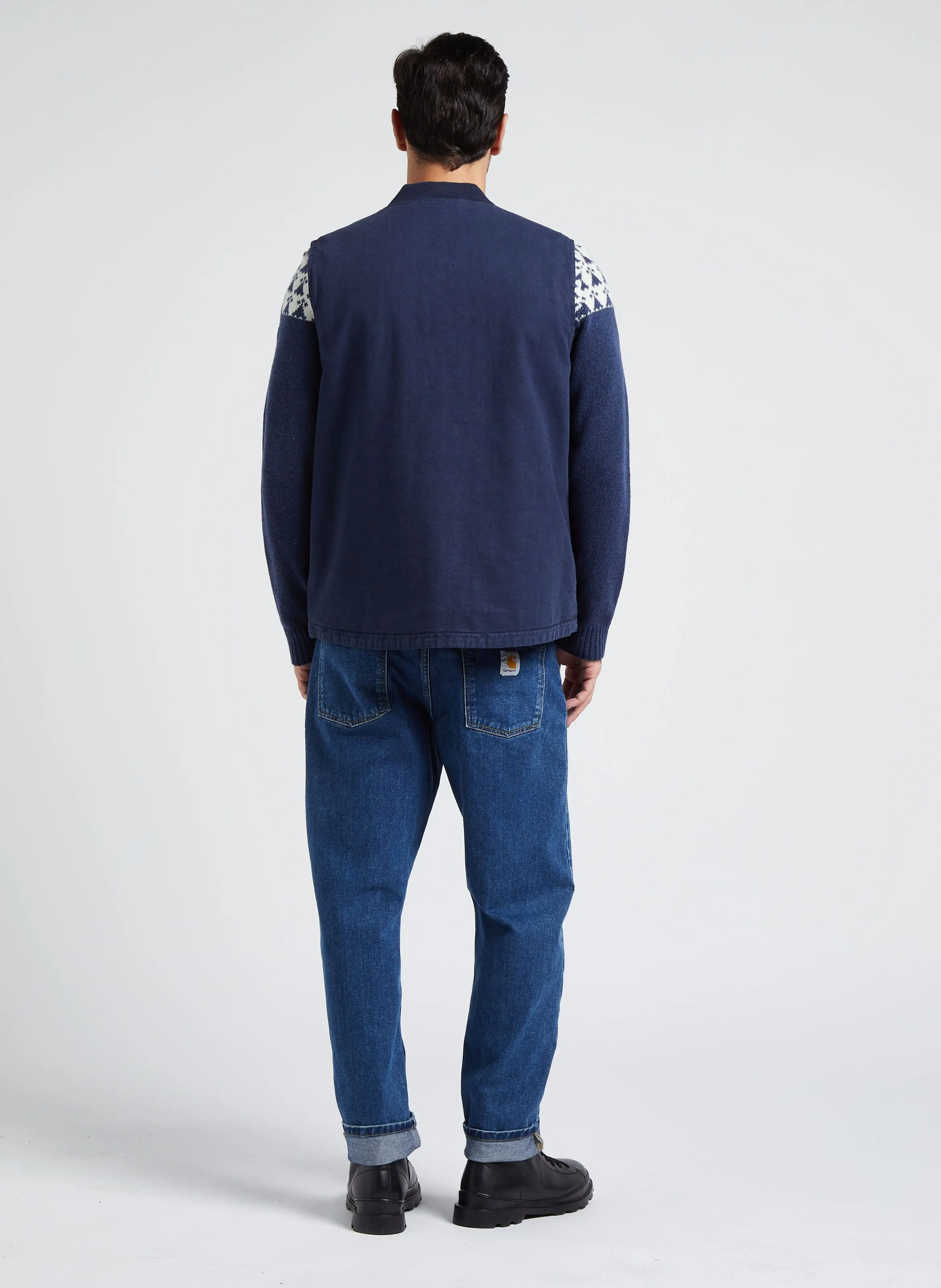 BOMBERS ORIGINAL ROBSON  CHAQUETA DE ALGODóN CON CUELLO REDONDO EN AZUL