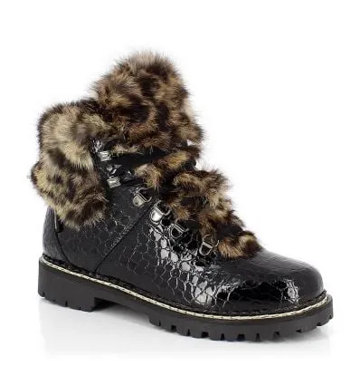 Bota de invierno Kimberfeel Astana (Croco Brown) Mujer