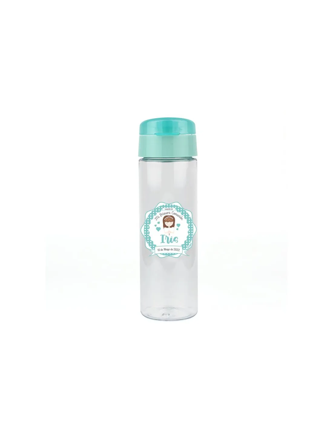 Botella Menta 600ml personalizada Comunión Niña de Mi Pipo