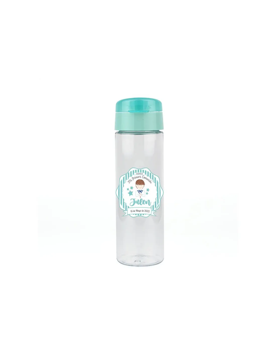 Botella Menta 600ml personalizada Comunión Niño de Mi Pipo