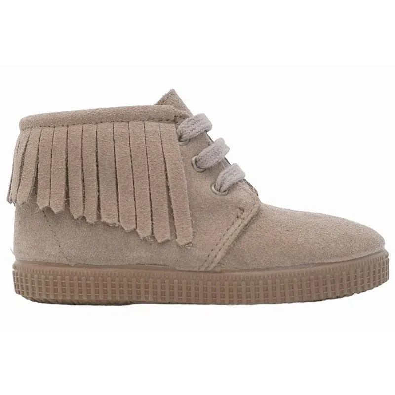 Botin niña de piel con flecos