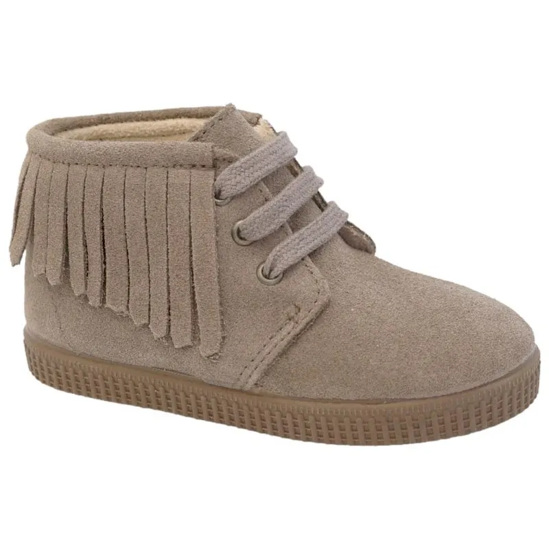 Botin niña de piel con flecos