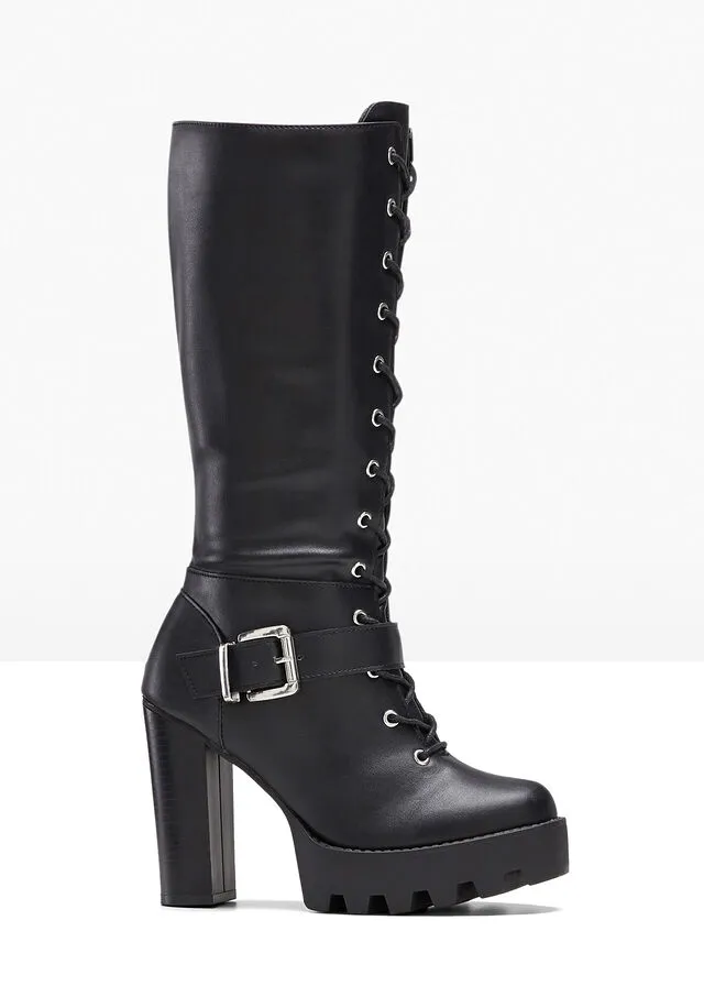 Botines de plataforma Negro