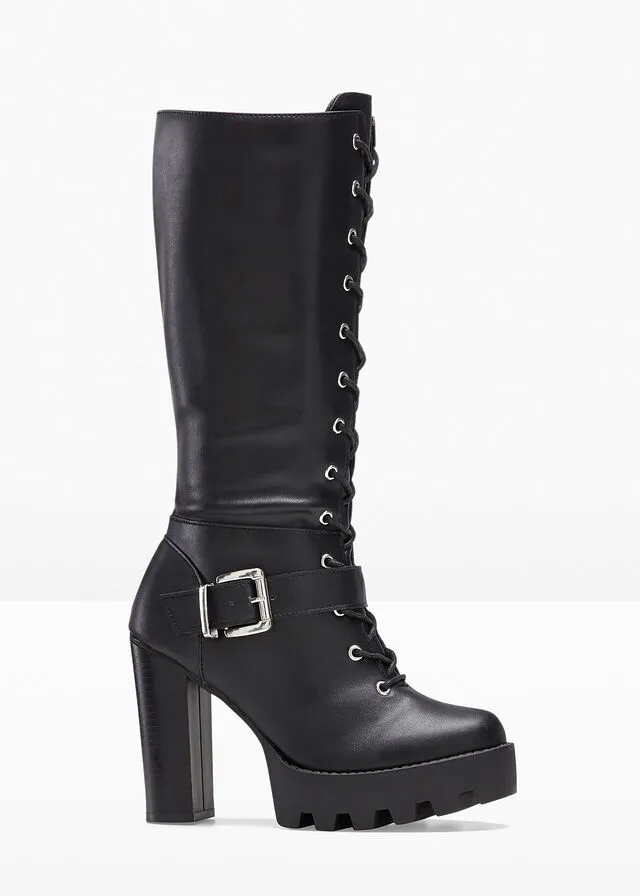Botines de plataforma Negro