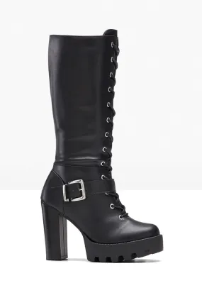 Botines de plataforma Negro