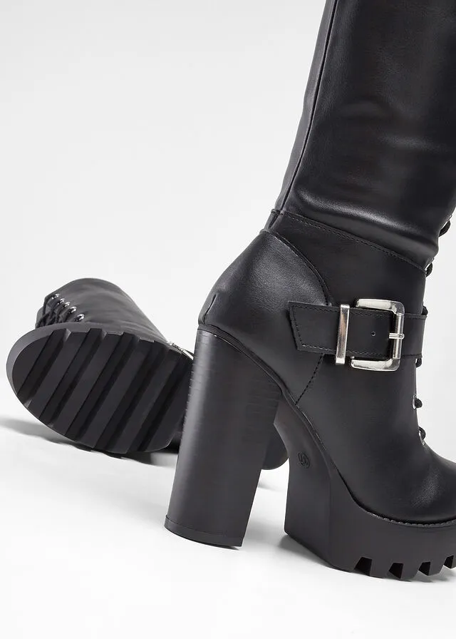 Botines de plataforma Negro