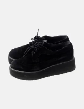 Brownie Oxford negro con plataforma