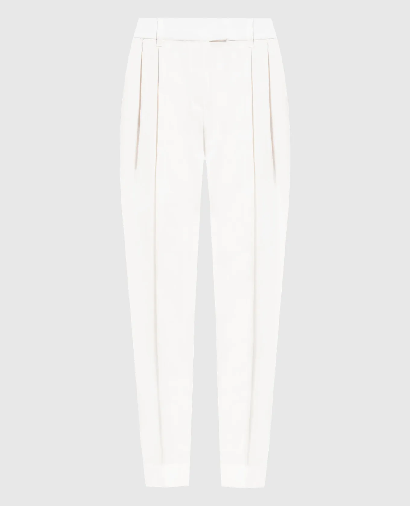Brunello Cucinelli White pants with monil chain