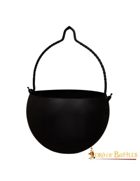 Caldero cocina medieval en hierro forjado