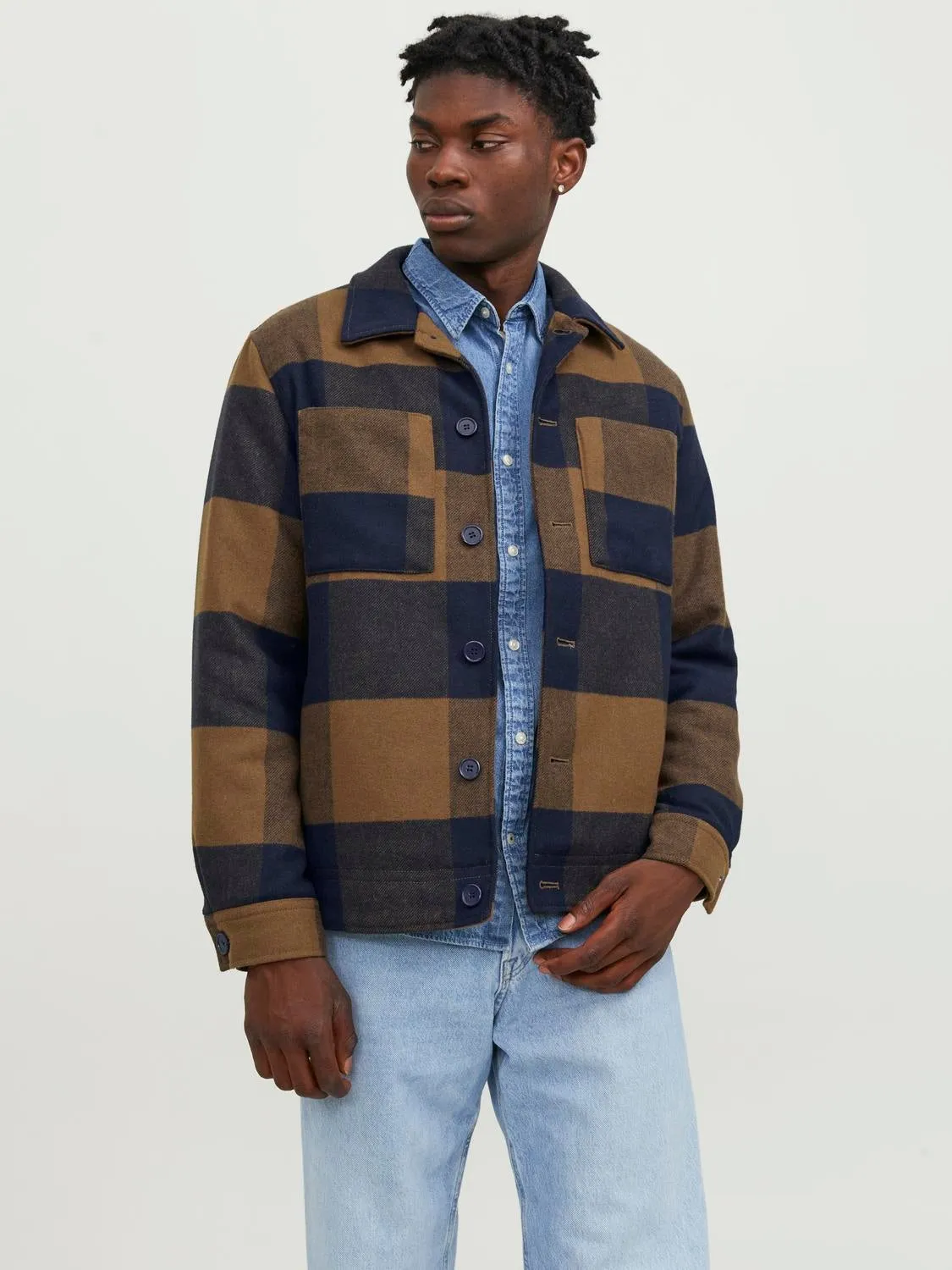 Camisa chaqueta Corte regular | Marrón intermedio | Jack & Jones®