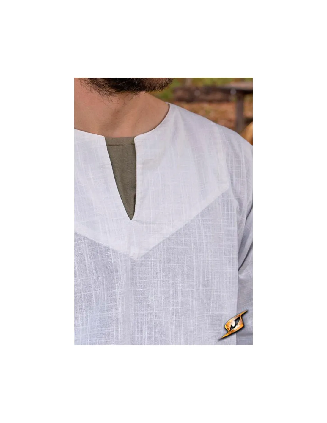 Camisa medieval algodón Jolner blanco marfil