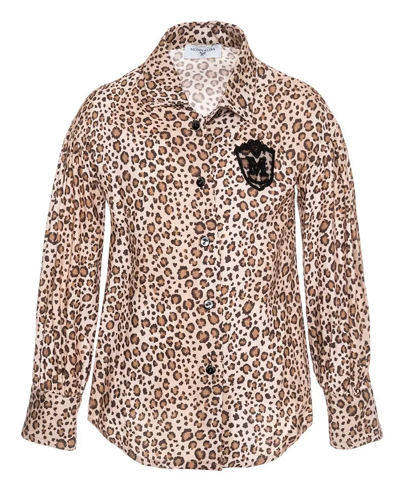 Camisa MONNALISA Estampado Leopardo