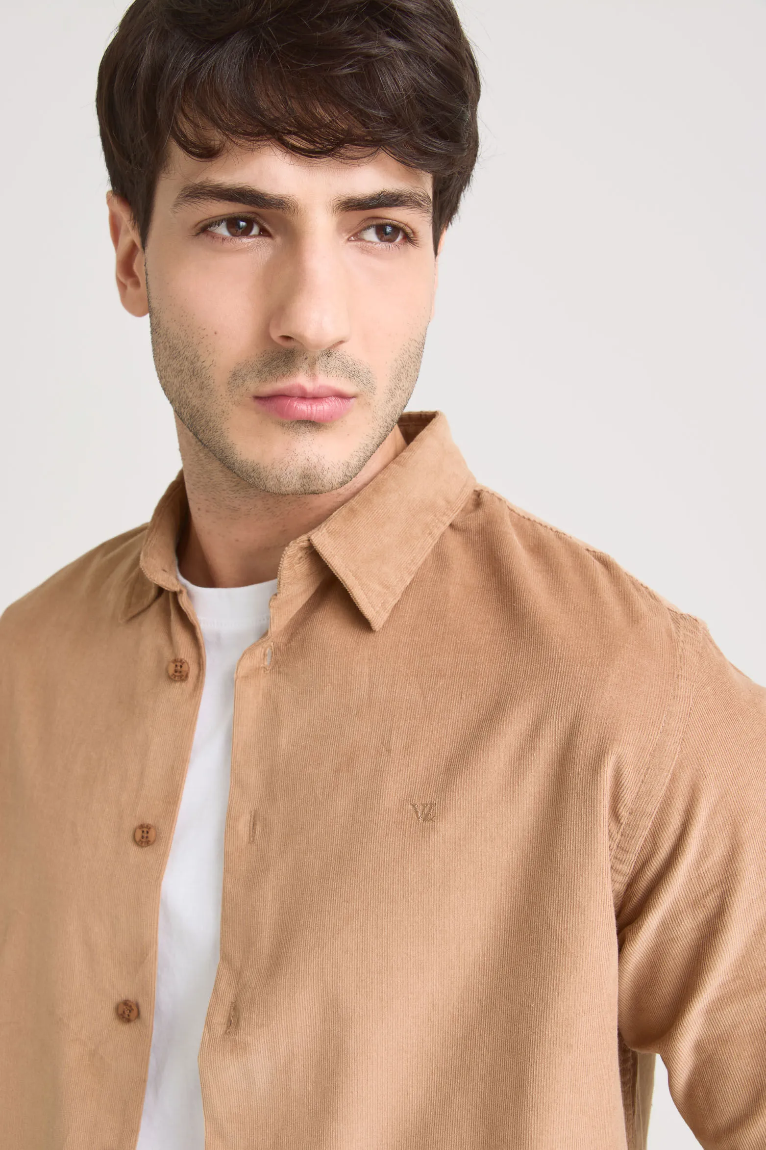 Camisa parús en algodón para hombre mini corduroy