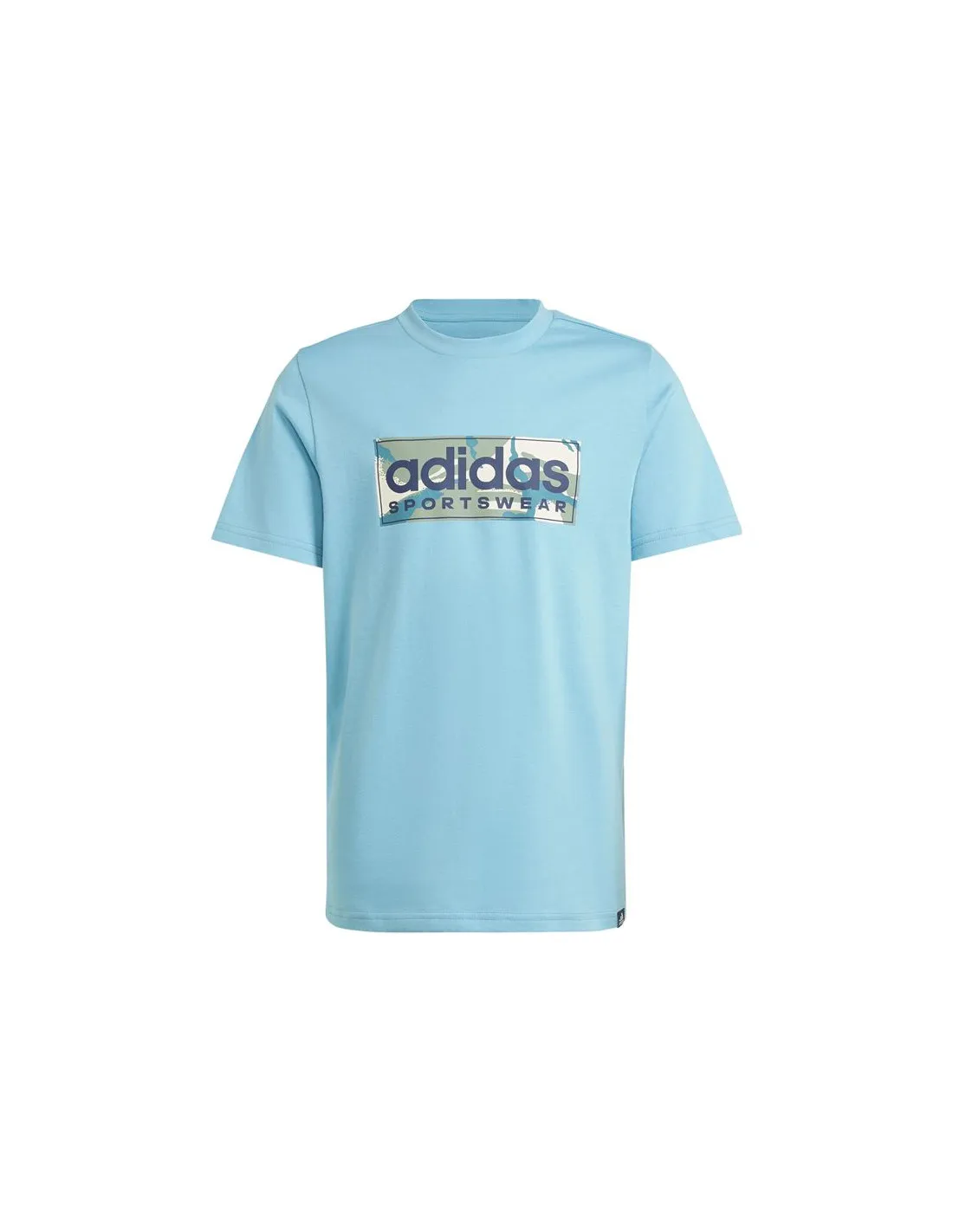Camiseta adidas Camo Linear Niño Azul